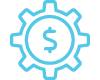 Icon of a gear with a dollar sign