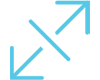 Icon of diagonal arrows from bottom left to upper right